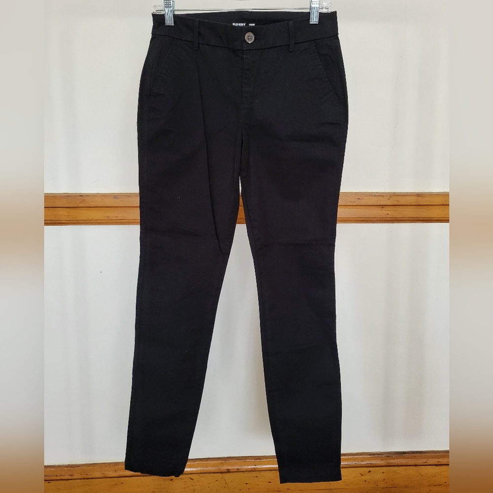 Old Navy black skinny pants, 2, like-new